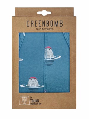 Greenbomb boxershort zeedieren walrus - blauw mt S from Lotika