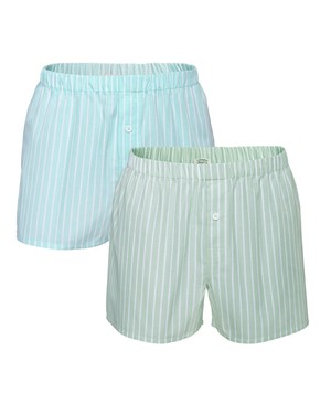 Losse boxershorts katoen Gregor 2-pack - mare - seagrass from Lotika