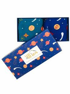 Bamboe sokken heren cadeaudoos - space via Lotika