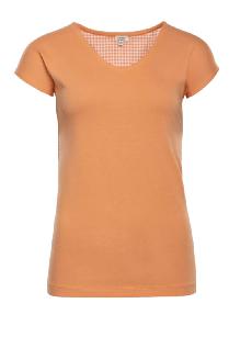 Pyjama T-shirt dames korte mouw - apricot via Lotika