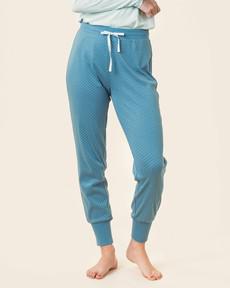 Living Crafts pyjamabroek dames Aveline - blauw stippen via Lotika