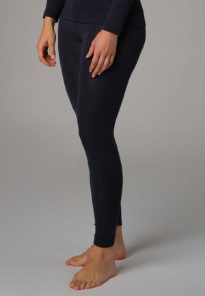 Comazo wollen dames legging met zijde - donkerblauw from Lotika