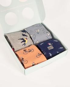 Dames sokken giftbox met 4 paar - Sent with love via Lotika