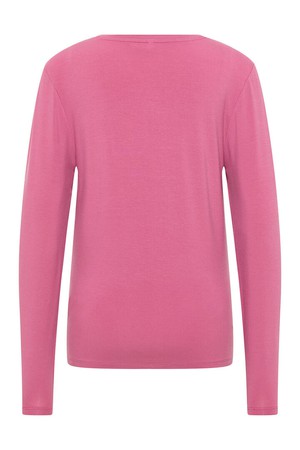 Tranquillo dames shirt lange mouwen Tencel - red violet from Lotika