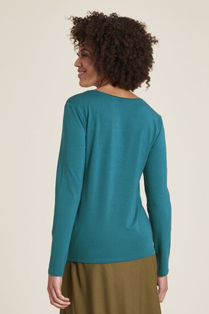 Tranquillo dames shirt lange mouwen Tencel - bermuda blue from Lotika