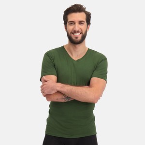 Bamboo Basics Bamboe T-Shirt V-hals Velo 2 pack – green from Lotika