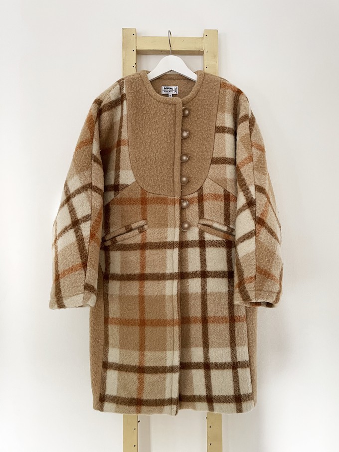 Brown Sophia Long Wool Coat from Masha Maria