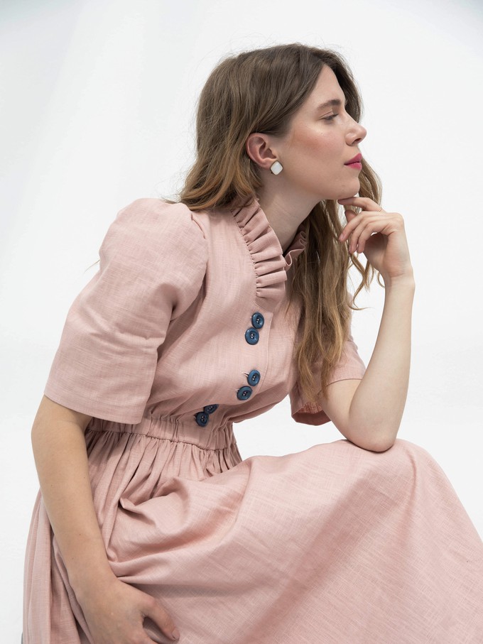 Eleonora Rose Linen Dress from Masha Maria