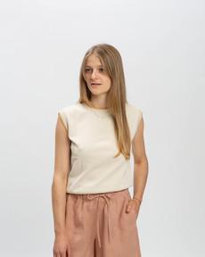 Cotton Knit Top sand via Matona