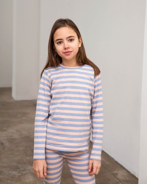 Longsleeve Tee rose-blue from Matona