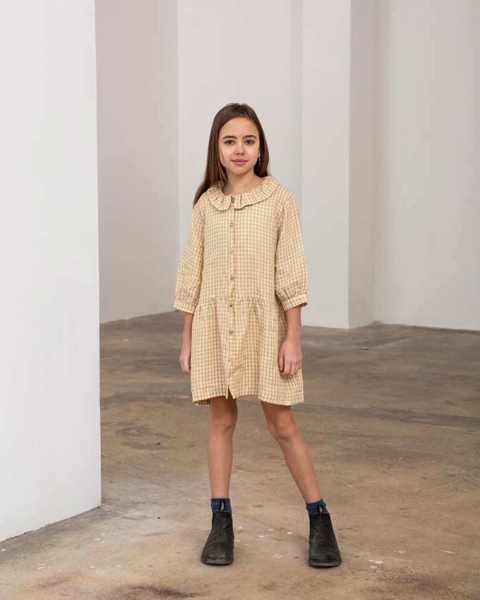 Frill Collar Dress dijon check from Matona