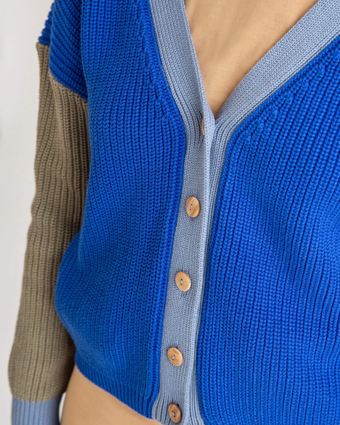 Color Block Cardigan cobalt from Matona