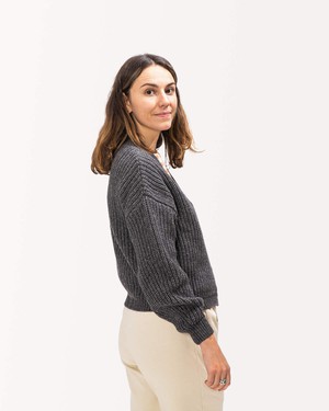 Organic Knit Cardigan graphite from Matona