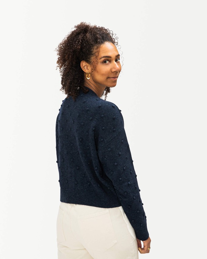 Popcorn Cardigan navy from Matona