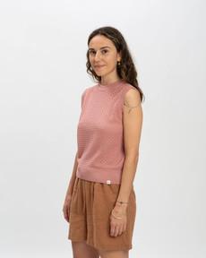 Cotton Knit Top dusk pink via Matona