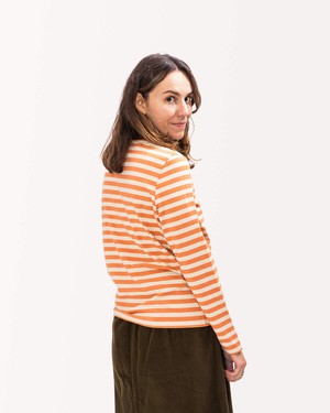 Round Neck Longsleeve oyster-caramel from Matona