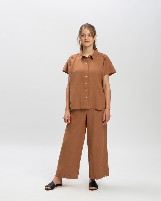 Linen Blouse coffee from Matona