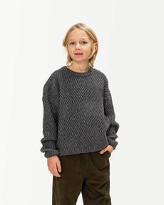 Round Neck Sweater graphite via Matona