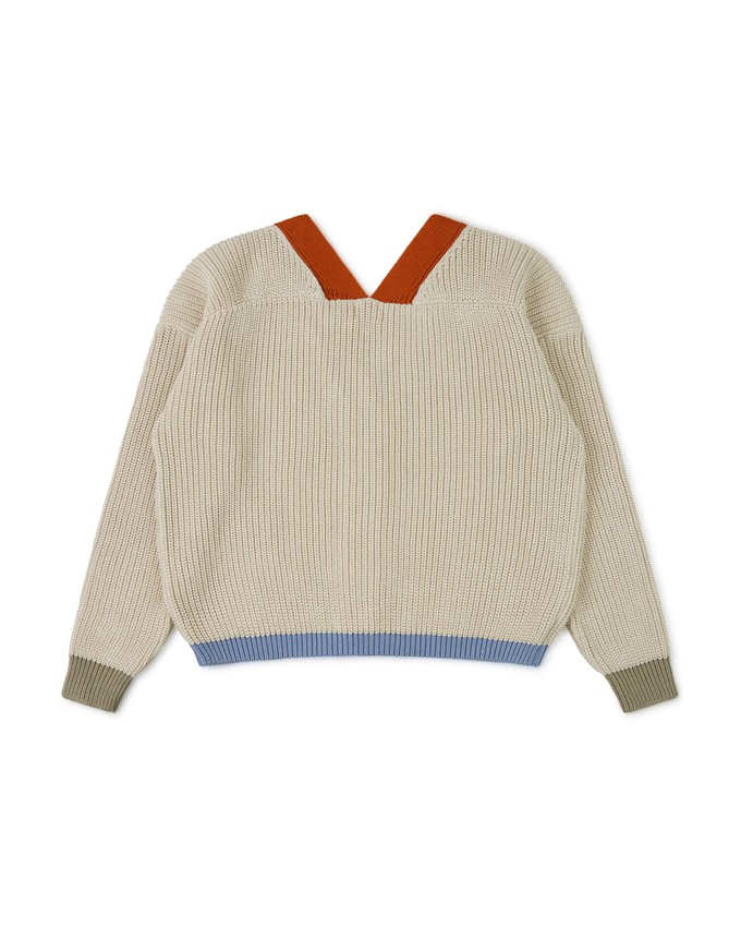 Color Block Cardigan oyster from Matona