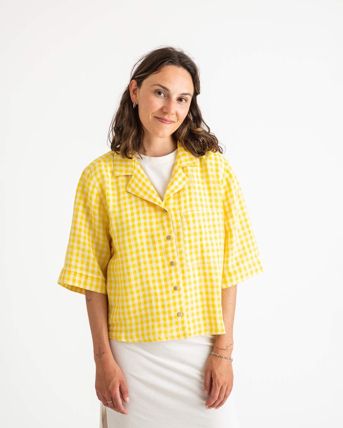 Collared Blouse yellow gingham from Matona