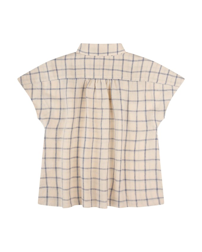 Linen Blouse blue net from Matona