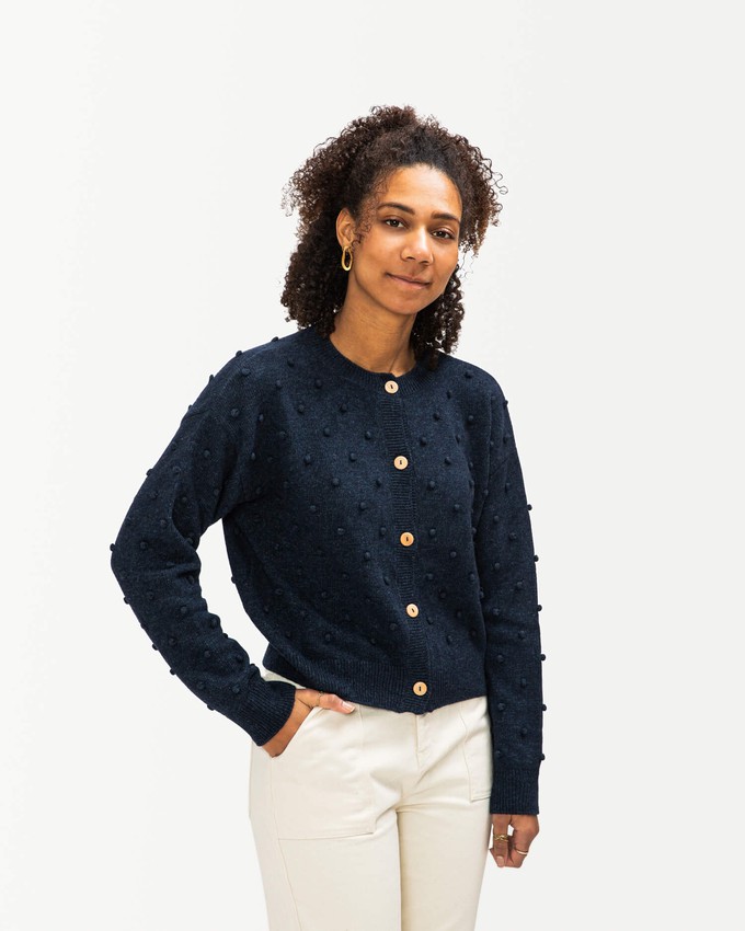 Popcorn Cardigan navy from Matona