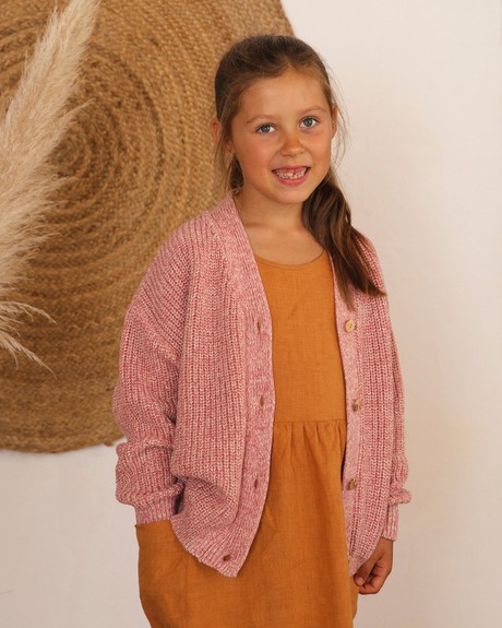 Chunky Cardigan rose melange from Matona