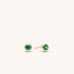 Emerald Flat Sphere Studs from Mejuri