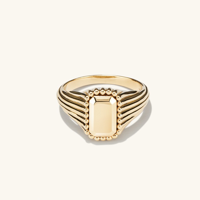 Jenna Lyons 14k Signet Pinky Ring from Mejuri