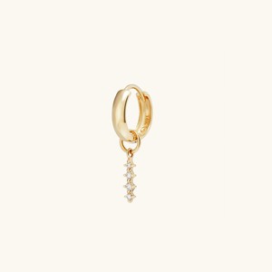 Single Diamond Icicle Hoop Charm from Mejuri