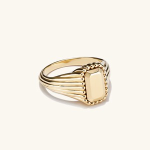 Jenna Lyons 14k Signet Pinky Ring from Mejuri