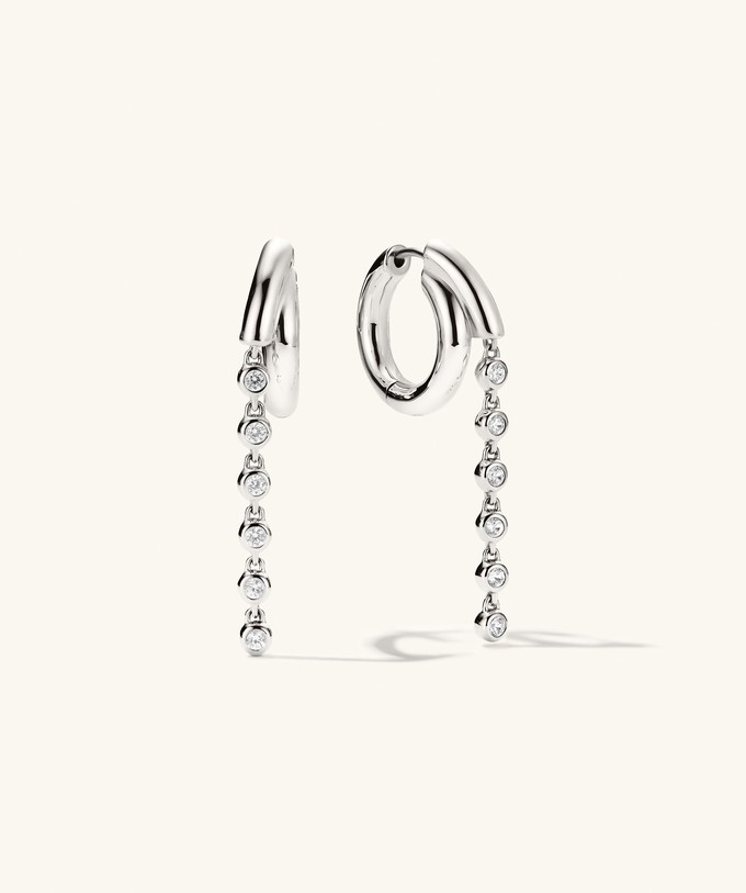 Zadie Lab Grown Sapphire Drop Hoops from Mejuri