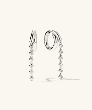 Zadie Lab Grown Sapphire Drop Hoops from Mejuri