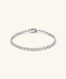 Zadie Bezel Lab Grown Sapphire Tennis Bracelet via Mejuri