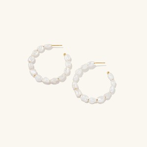 Bold Pearl Hoop Earrings from Mejuri