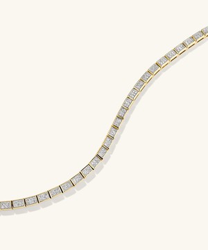 Rectangular Micro-PavÃ© Diamond Tennis Bracelet from Mejuri