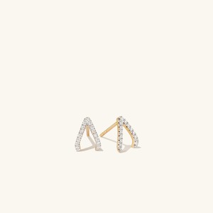 Pavé Diamond Wishbone Studs from Mejuri