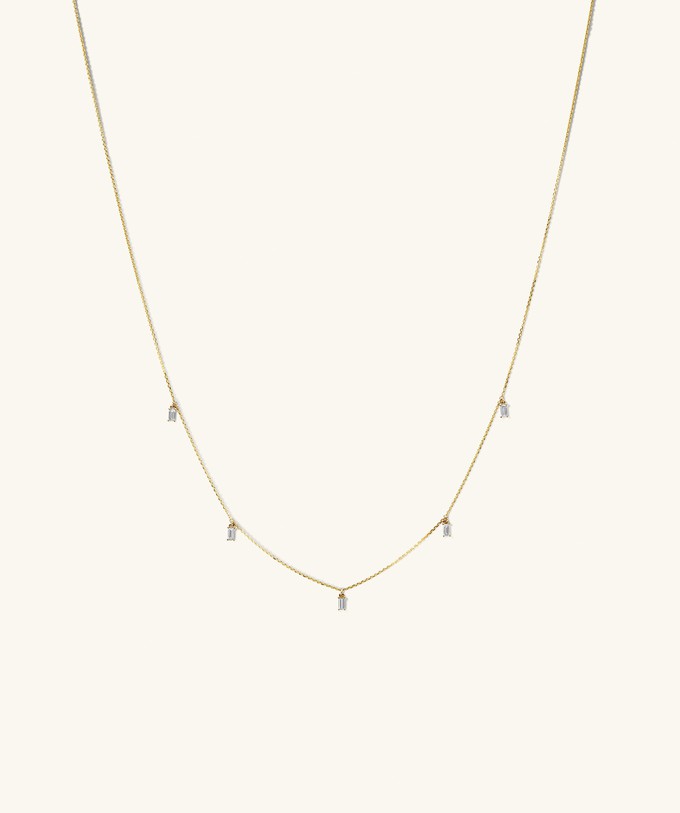 Baguette Lab Grown Diamond Station Necklace from Mejuri