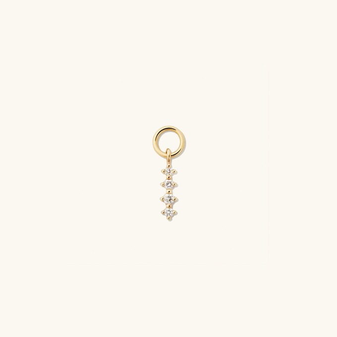 Single Diamond Icicle Hoop Charm from Mejuri