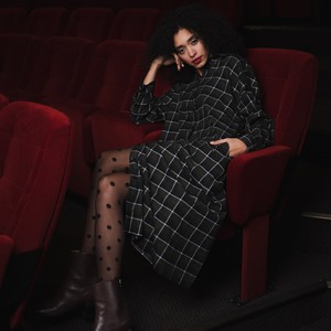 Pixie dress Twill checks from Mon Col Anvers