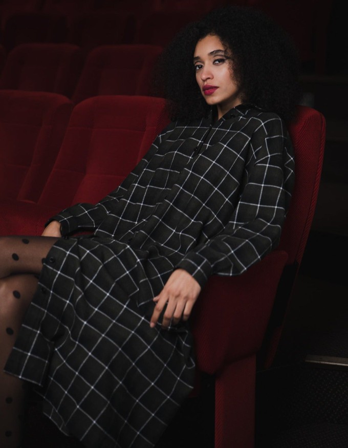 Pixie dress Twill checks from Mon Col Anvers