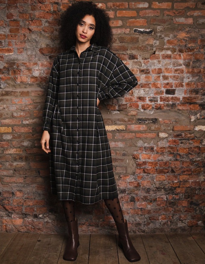 Pixie dress Twill checks from Mon Col Anvers