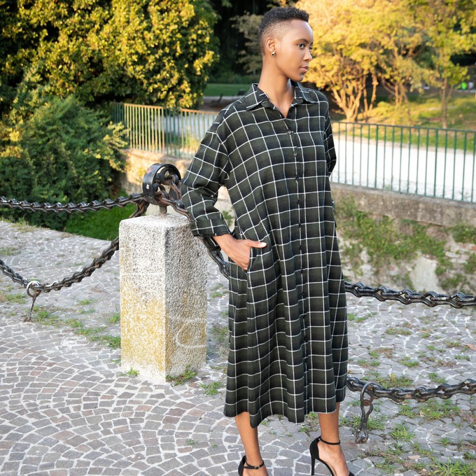 Pixie dress Twill checks from Mon Col Anvers