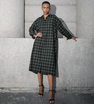 Pixie dress Twill checks from Mon Col Anvers