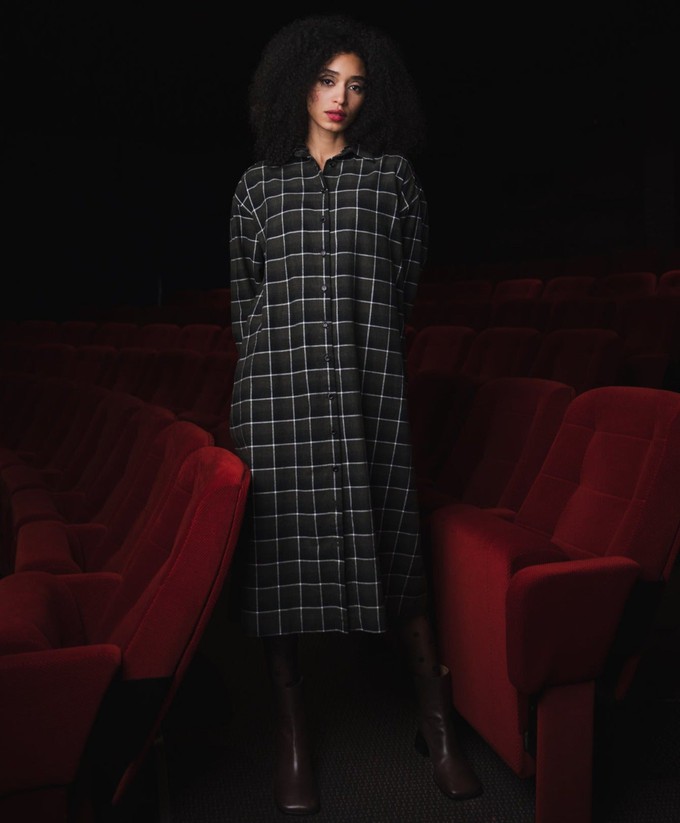 Pixie dress Twill checks from Mon Col Anvers