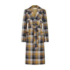 Checkered Oversized Trench Coat via MONIQUE SINGH