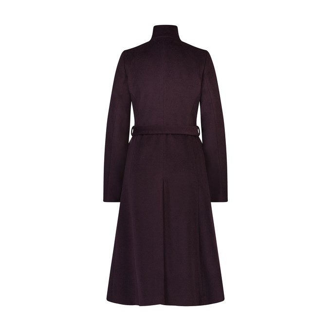 AUBERGINE TAILORED WOOL COAT from MONIQUE SINGH