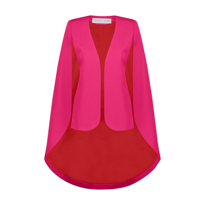 HOT PINK CAPE JACKET from MONIQUE SINGH