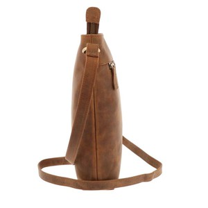 Crossbody schoudertas in mat bruin vintage ecoleer - Bryony from MoreThanHip