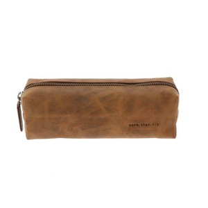 Grote etui van mat bruin vintage ecoleer - Lynton from MoreThanHip